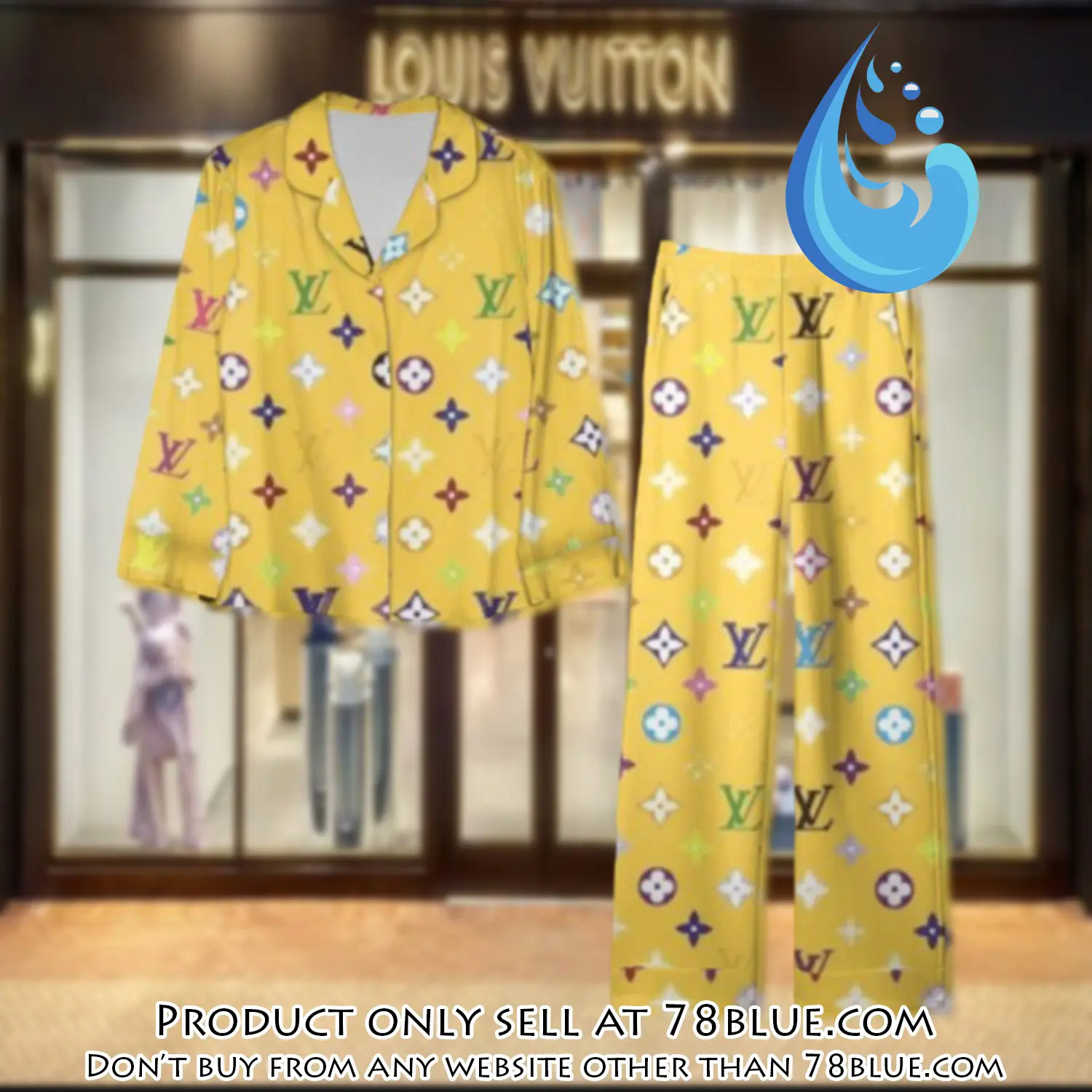 Trending luxury lv satin pajama set pjs1085 78b2017371